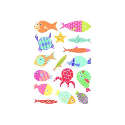 Maildor - 6 feuilles gommettes poissons