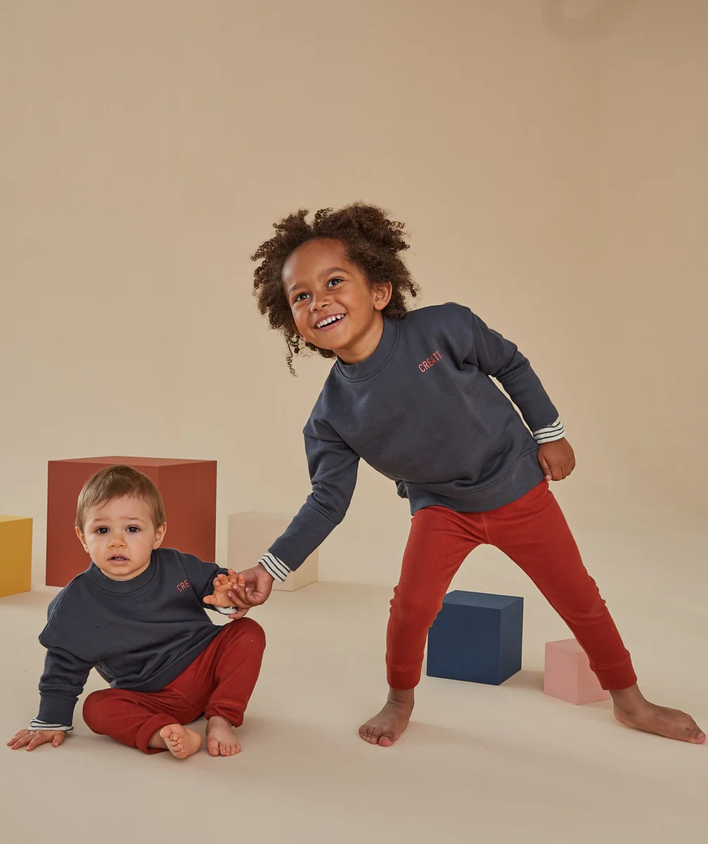 LE SWEAT ÉVOLUTIF BLEU MARINE EN COTON PIMA