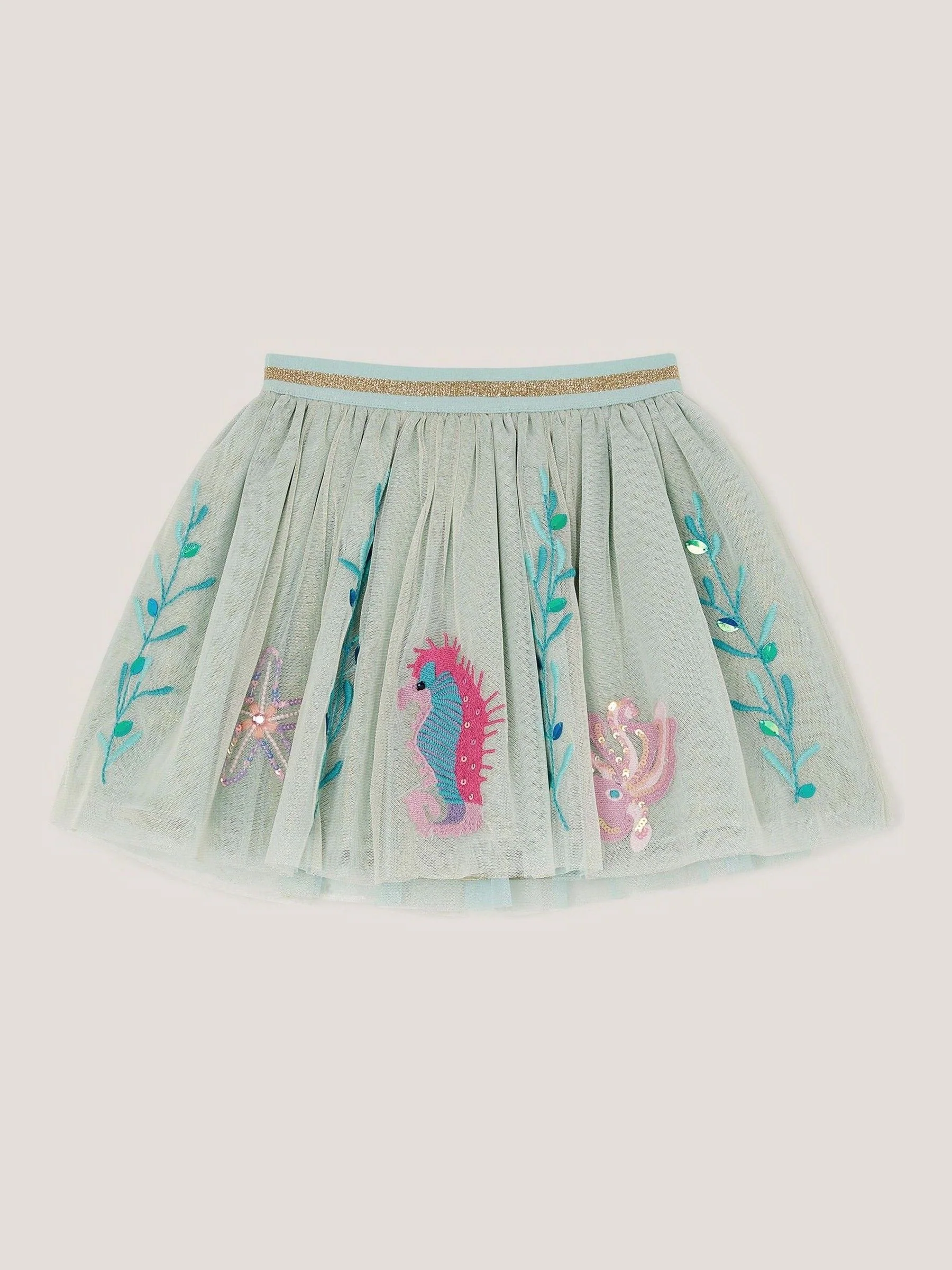Monsoon Sea Creature Embellished Disco Skirt