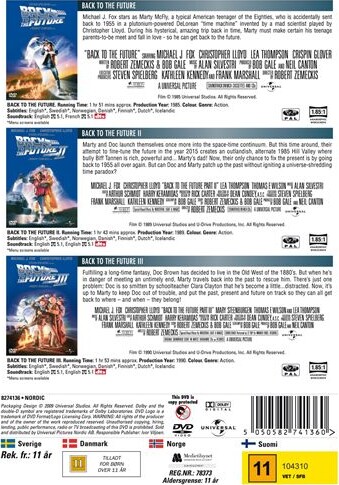 Back To The Future / Tilbage Til Fremtiden - 1-3 Trilogy Box Set - DVD