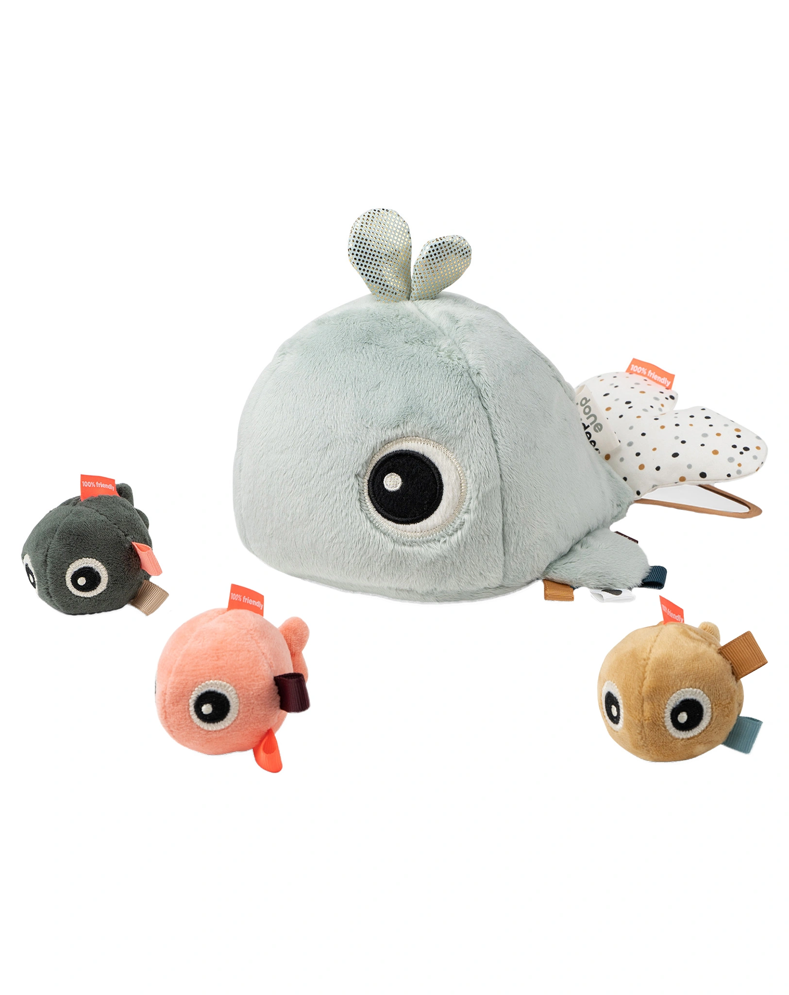 Kuscheltier-Set HIDE&SEEK - WALLY (28cm) 4-teilig in blau
