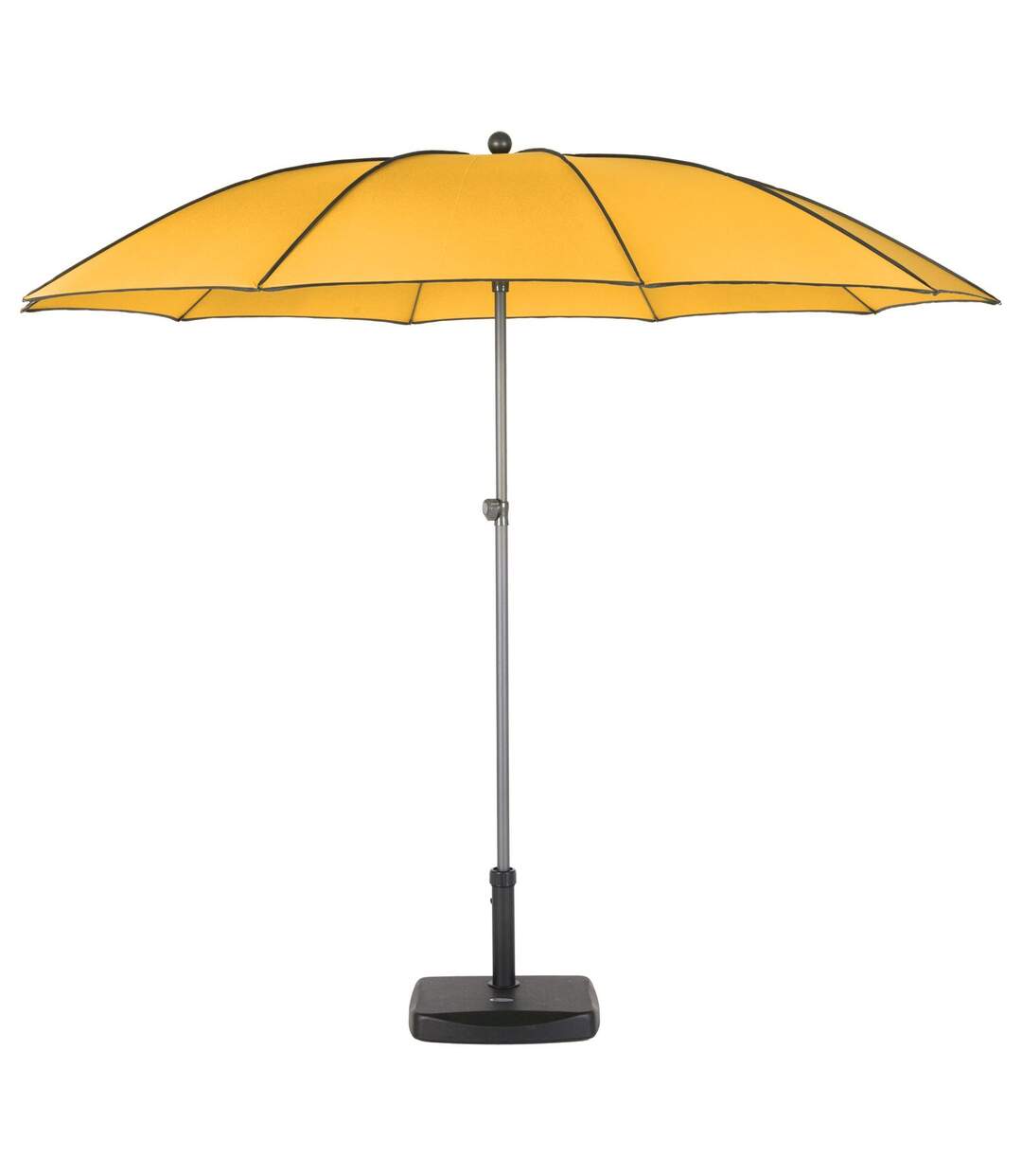 Parasol droit rond Bogota - Inclinable - Diam. 250 cm - Jaune safran