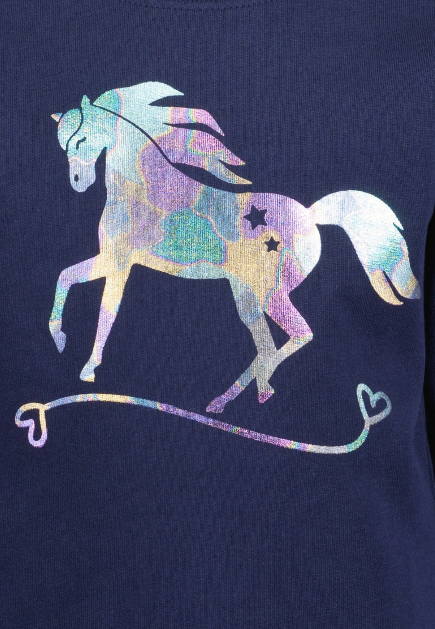 Blue Seven Sweatshirt , mit tollem Pflerdemotiv