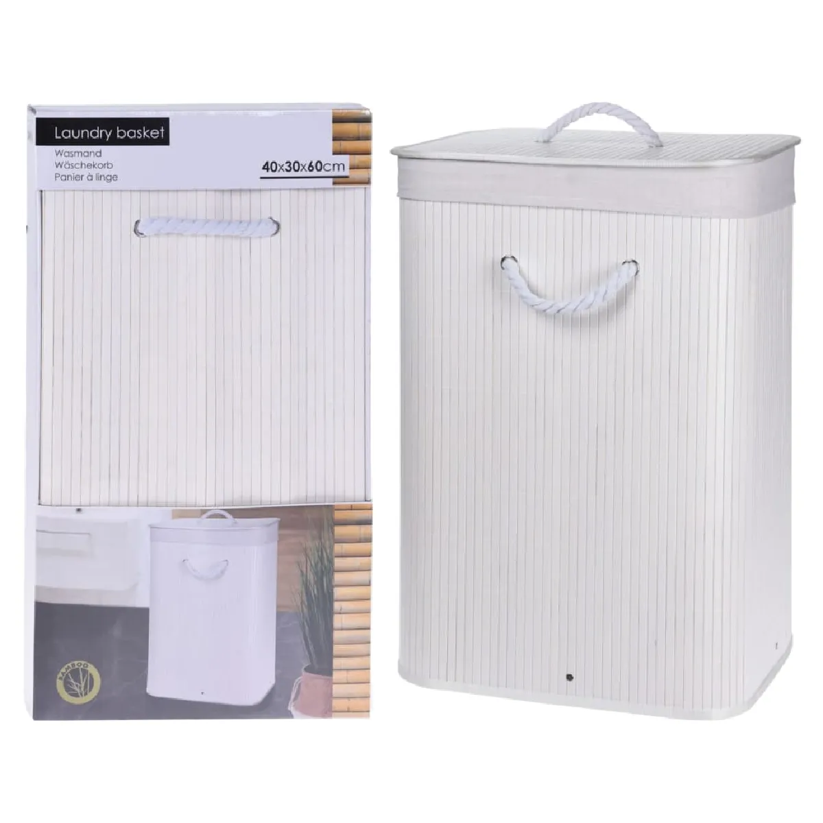 Bathroom Solutions Panier à Linge - Blanc