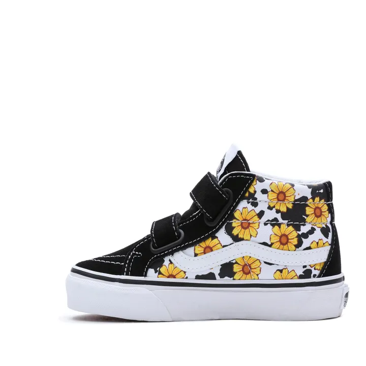 Vans Baskets Scratchs SK8-Mid Fleuries | Noir