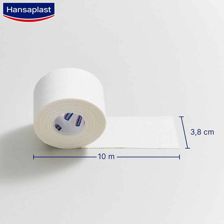 Hansaplast robustes Sporttape 3,8 cmx10 m weiß, 1 St