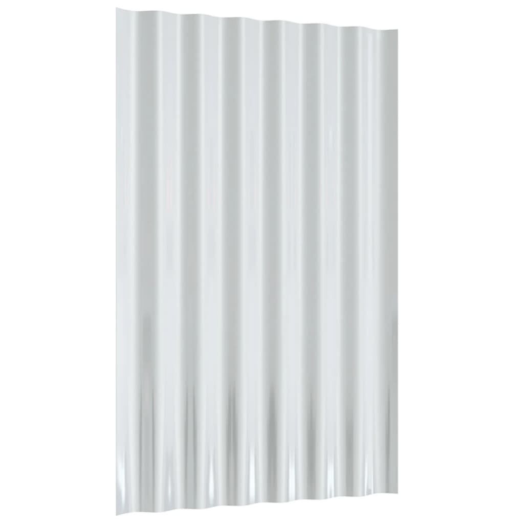 vidaXL Dakpanelen, 12 stuks, gegalvaniseerd staal, 60x36 cm