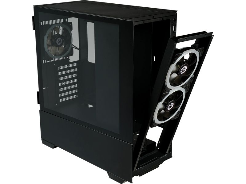 Enermax PC-Gehäuse ENERMAXK8 Schwarz Gaming-Mid-Tower mit ausgezeichneter Luftversorgung