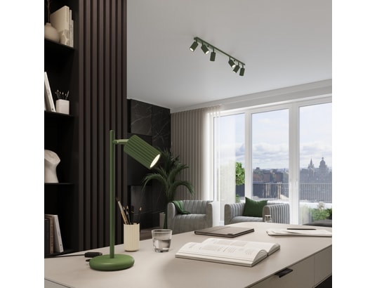 SOLLUX LIGHTING - Lampe à poser karbon vert olive