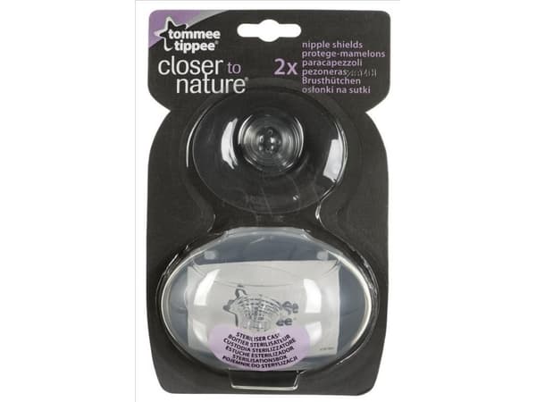 Tommee Tippee Nipple Shields, Brystskjold, Rund, Silikon, Gjennomsiktig, 2 stykker