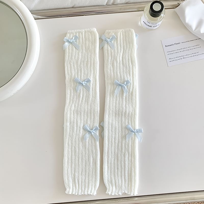 Cloudrelf - Geribbelde beenwarmer met strik