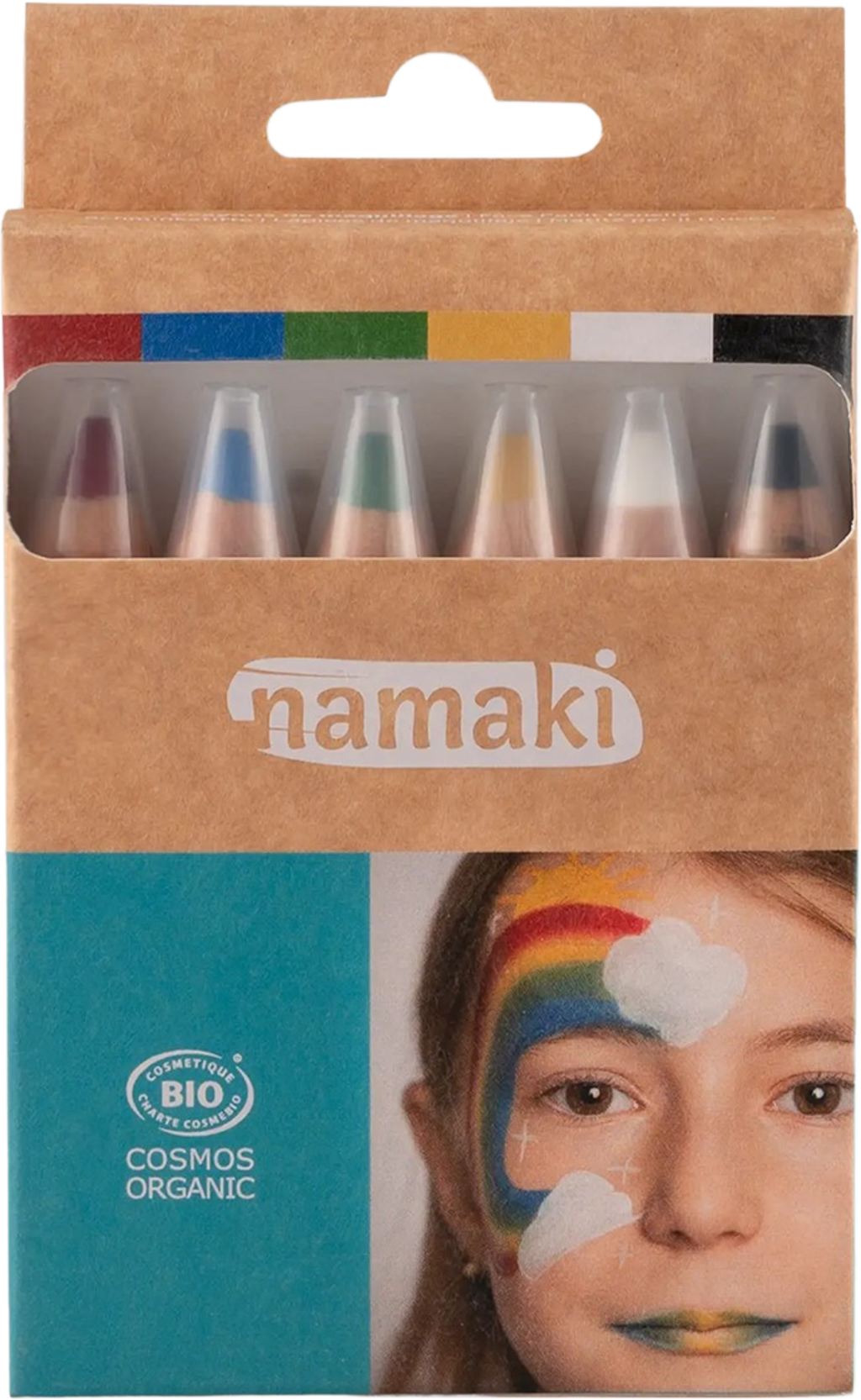 namaki  Rainbow Face Paint Pencils Set