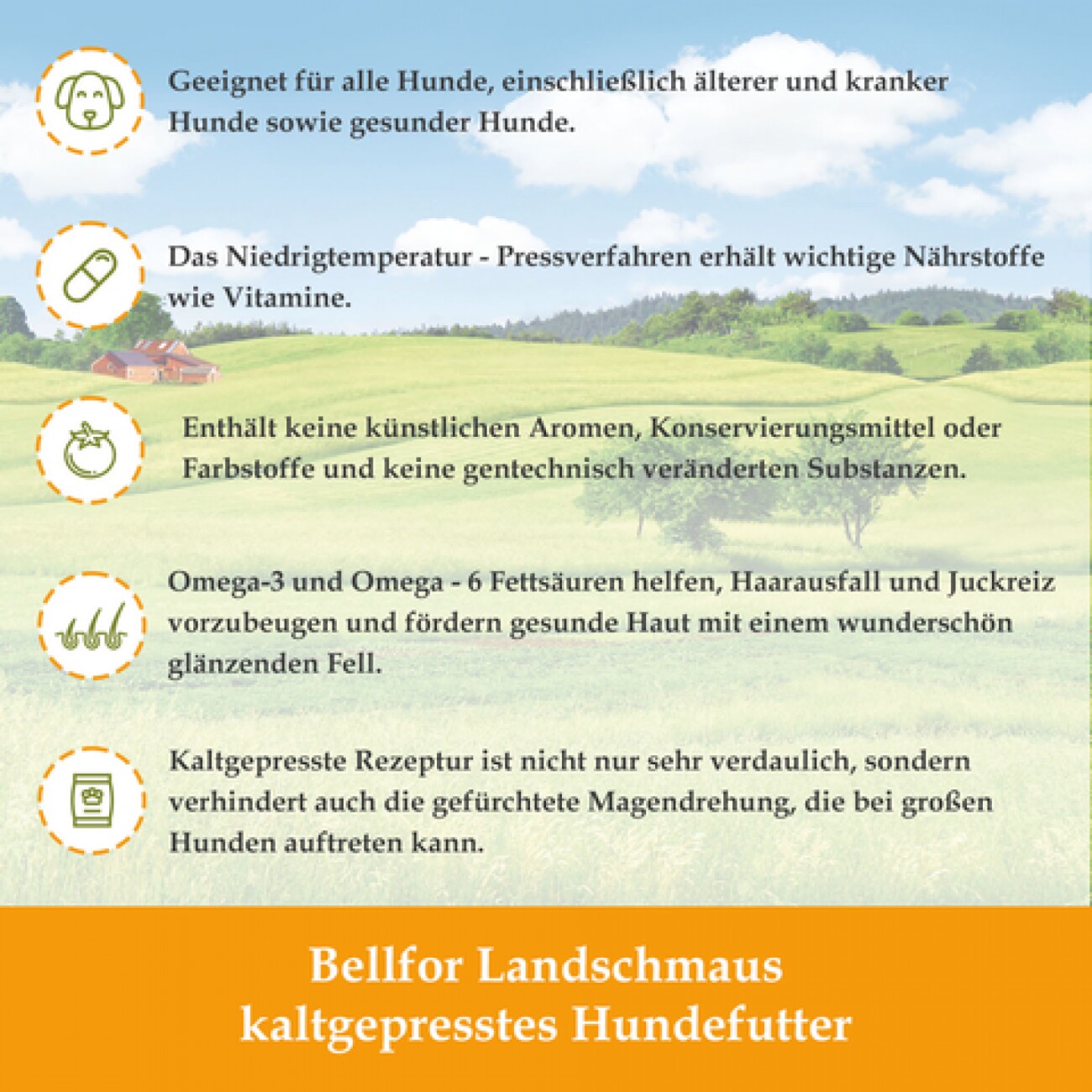 Bellfor Hundefutter für kleine Hunderassen mit Huhn - Freiland-Schmaus Mini - 7,5 kg