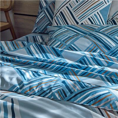 Linge de lit motif losanges - BECQUET CRÉATION