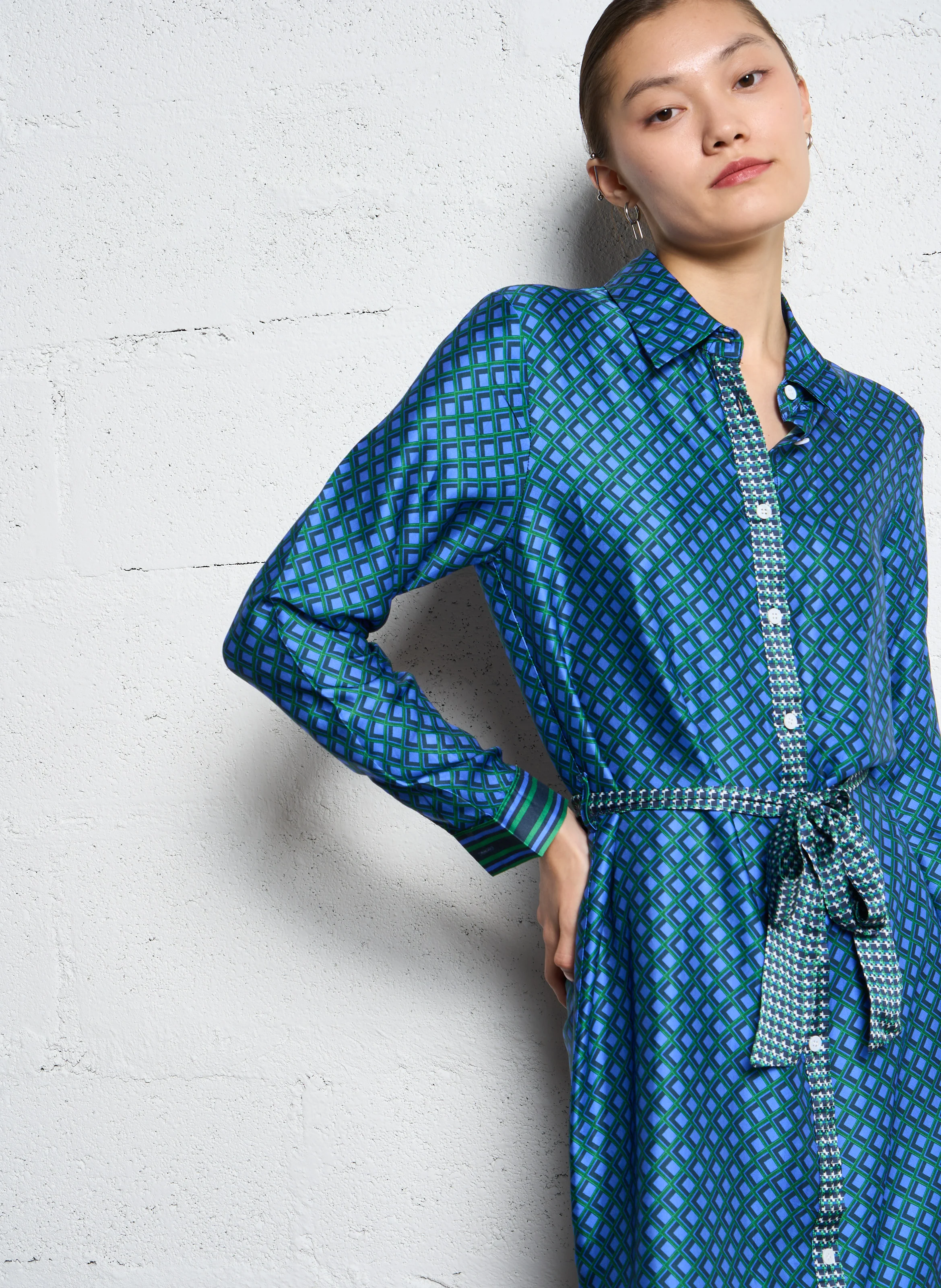 ROMY - Robe midi imprimée | Vert