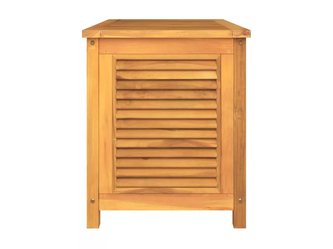 Boîte de rangement de jardin et sac 90x50x58cm bois massif teck