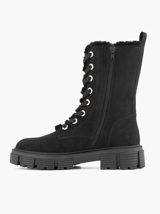 Catwalk Schnür-Stiefelette Schwarz