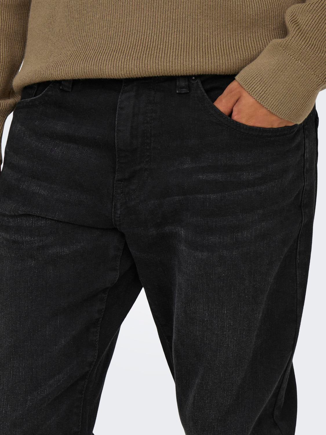 ONSWEFT Mittlere Taille Slim Fit Jeans Black Denim