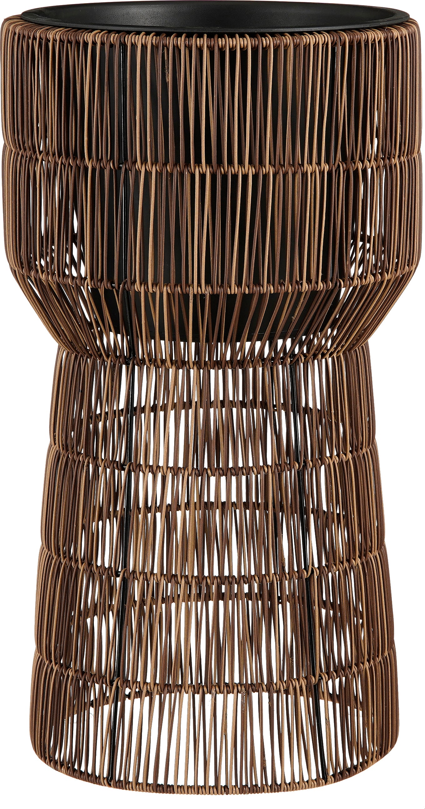 Mica Decorations bloempot op voet Peta bruin D 22 H 48 cm
