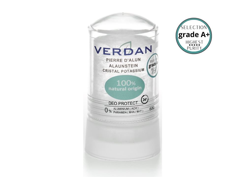 VERDAN Alaunstein Grad A+ Marmor Deodorant Stick<br>60 g, Stick, Mineral 100% natural origin Ecocert
