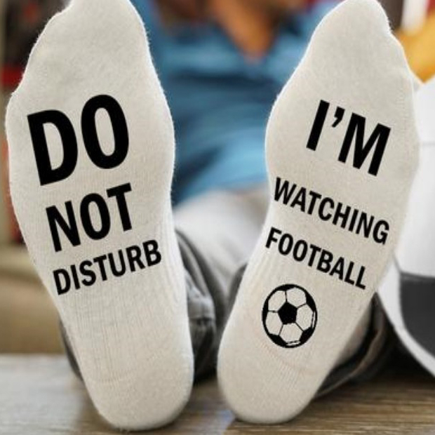 (1 Paar) Unisex Socken Fashion Fussball Socken (One Size) - Rot