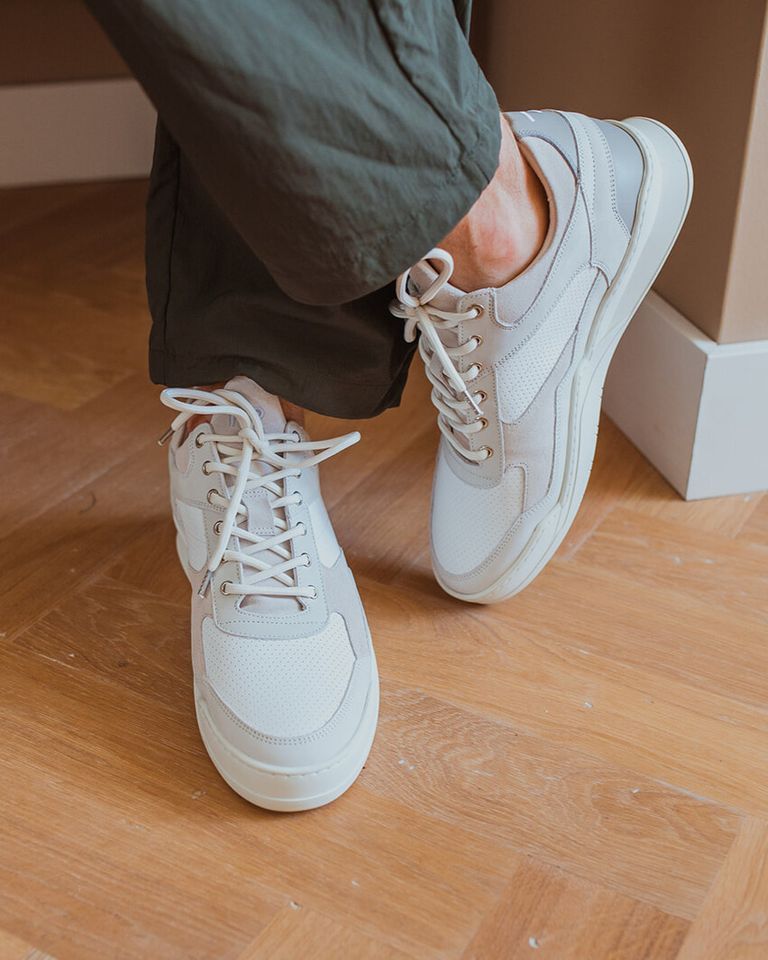 Filling Pieces Low Top Ghost Paneled Off-White/Grijs Herensneakers