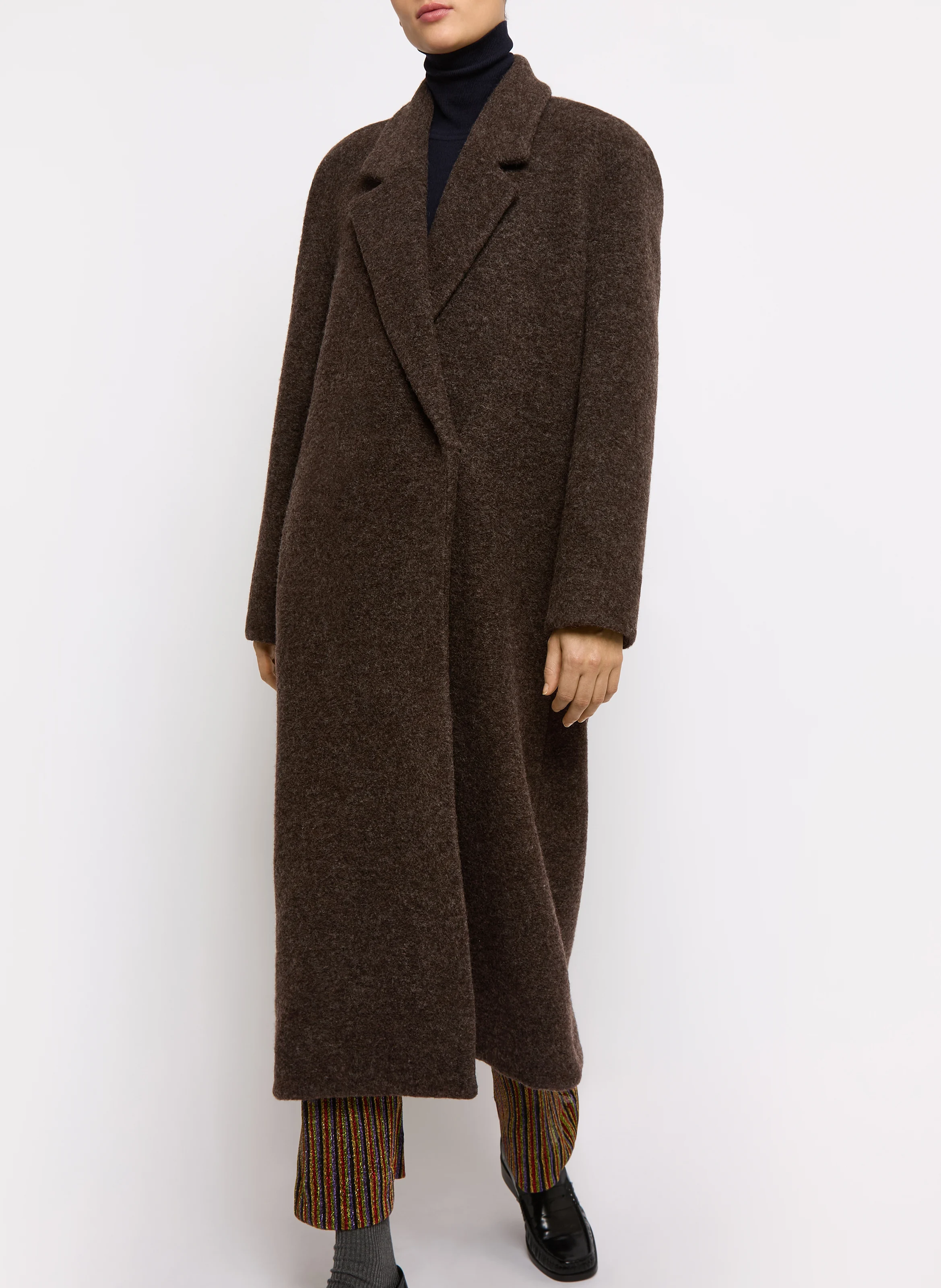 CANADA - Manteau long en laine mélangée | Marron