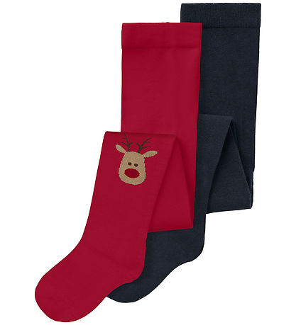 Name It trømpebukser - NmfVichristmas - 2-pak - Dark Sapphire/J