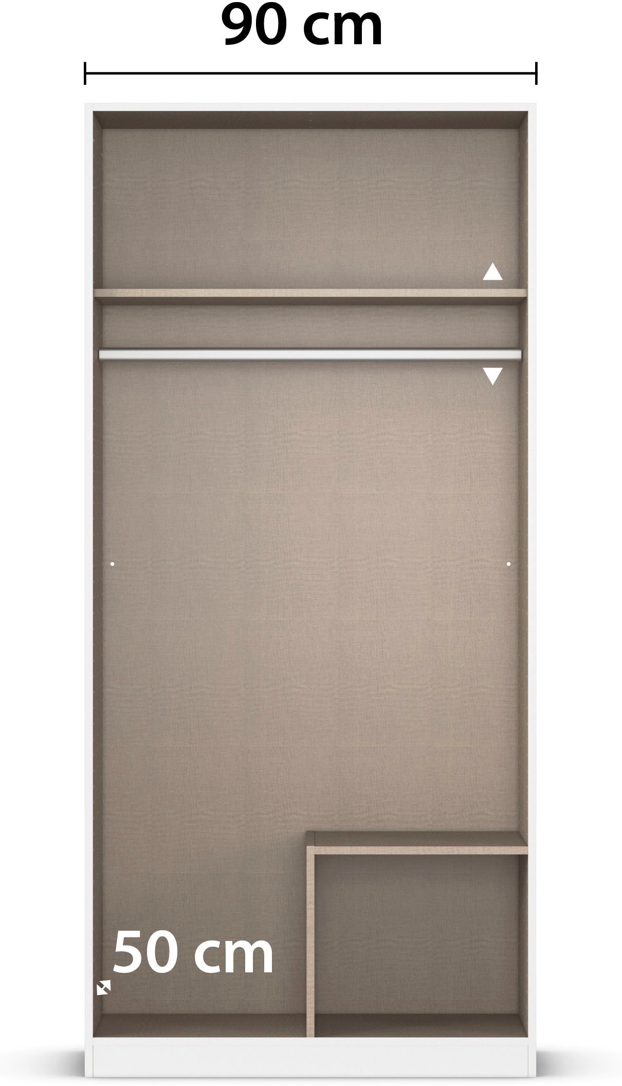 rauch Kleiderschrank »Schrank Garderobe Garderobenschrank Putzschrank Wäscheschrank BERGHEIM« Breiten 91/136/181 cm, Höhe 197 cm,  2 Aussenschubladen, Tür/en abschliessbar je 2 Schlüssel MADE IN GERMANY