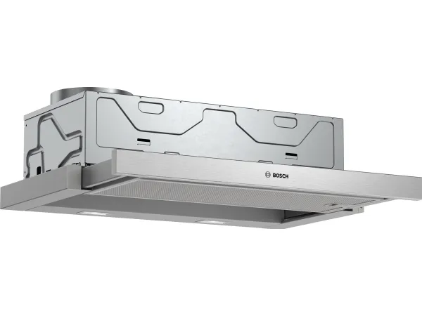 Bosch Serie | 4 DFM064A53 - Hætte - teleskopisk - Niche - bredde: 60 cm - dybde: 30 cm - udtrækning og recirkulation (-) - med intern motor - metalsølv