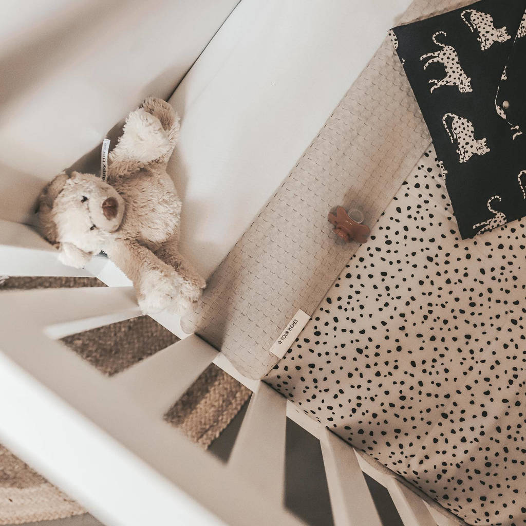 baby wiegdeken Cheetah 70x100 cm beige/zwart
