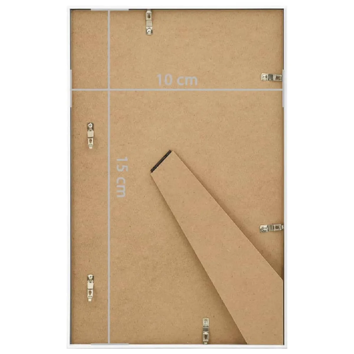 vidaXL Cadres Table - Blanc 10x15 cm (3 pcs)