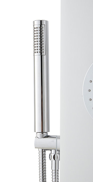 Colonne de douche hydromassante thermostatique blanc brillant Cooke & Lewis Kella