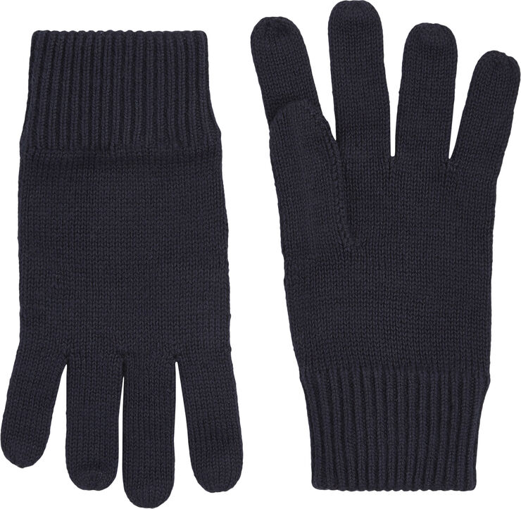 Tommy Hilfiger ESSENTIAL FLAG KNITTED GLOVES Space blue