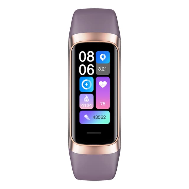 Smartwatch med puls- og blodtryksmåler Lilla