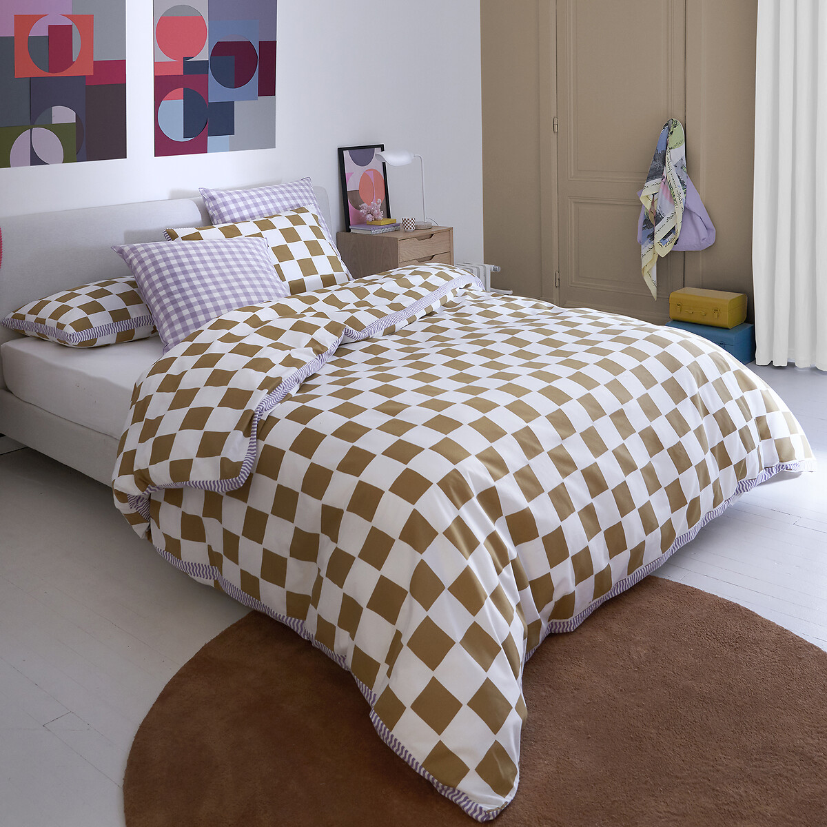 LA REDOUTE INTERIEURS<br>Capa de edredão 30% algodão reciclado, Lismore