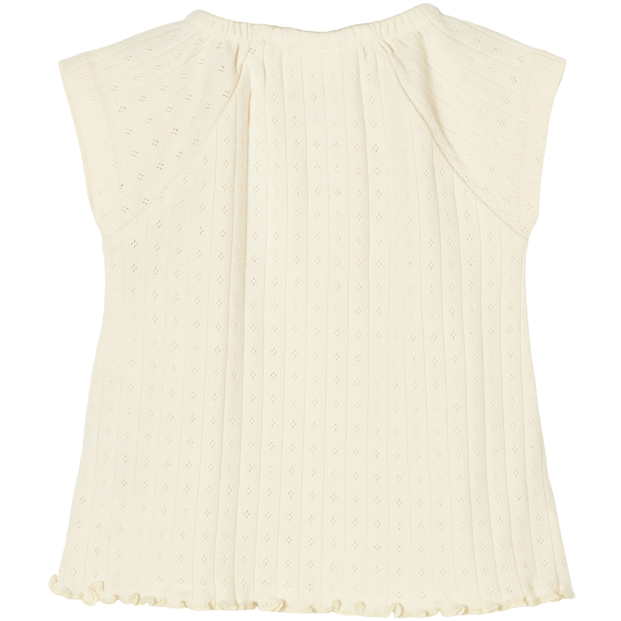 s.Oliver T-Shirt mit Ajourmuster beige