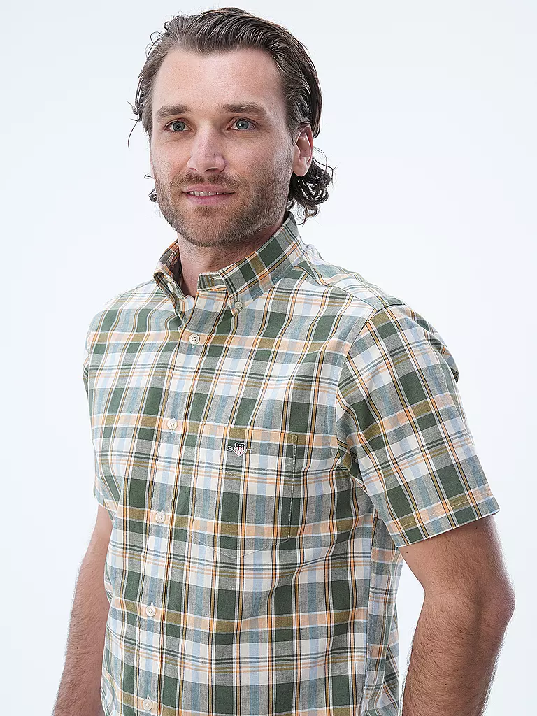 GANT Hemd Regular Fit  dunkelgrün