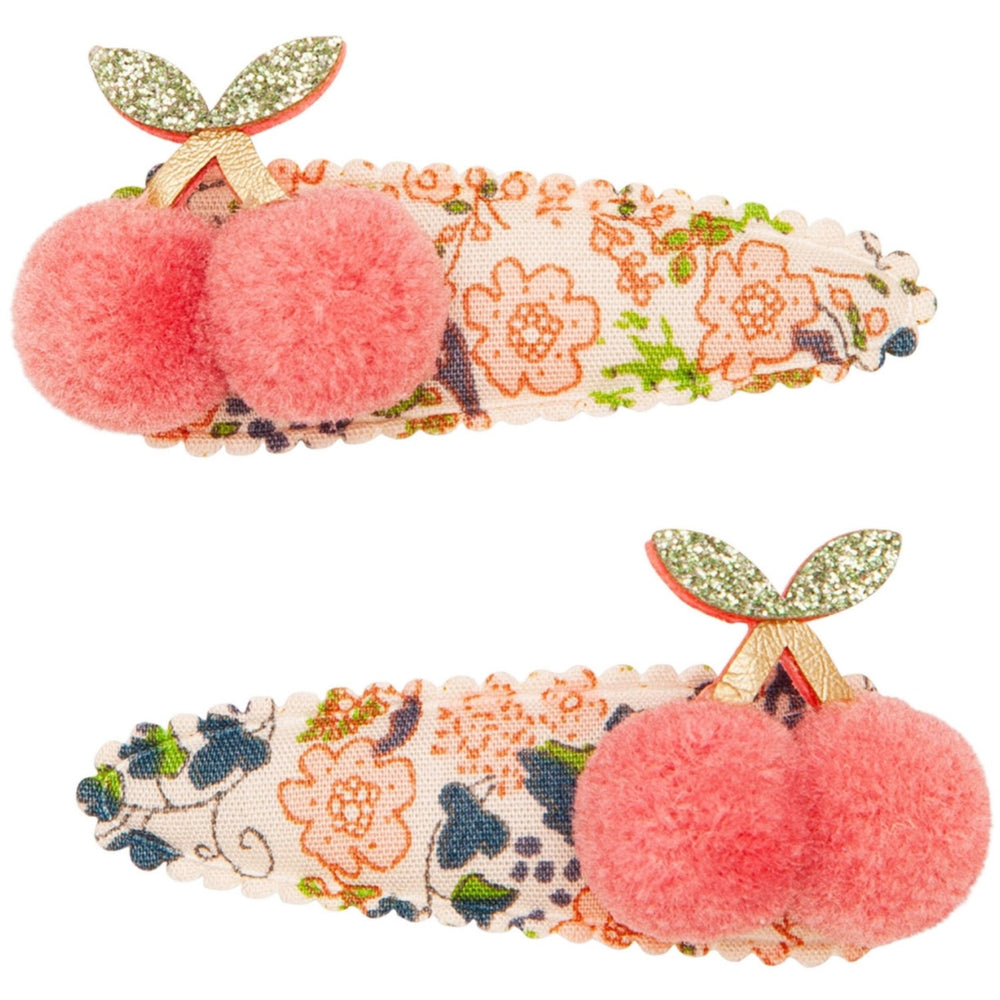 Køb Mimi & Lula 2 Hårspænder - Floral Pom Pom Cherries Florence