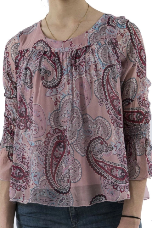 tee shirt manches longues bsb 041-210054 rose
