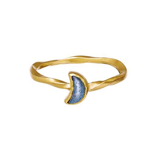 Maanesten Doris Ring, Gold Plated/Labradorit, Str. 48