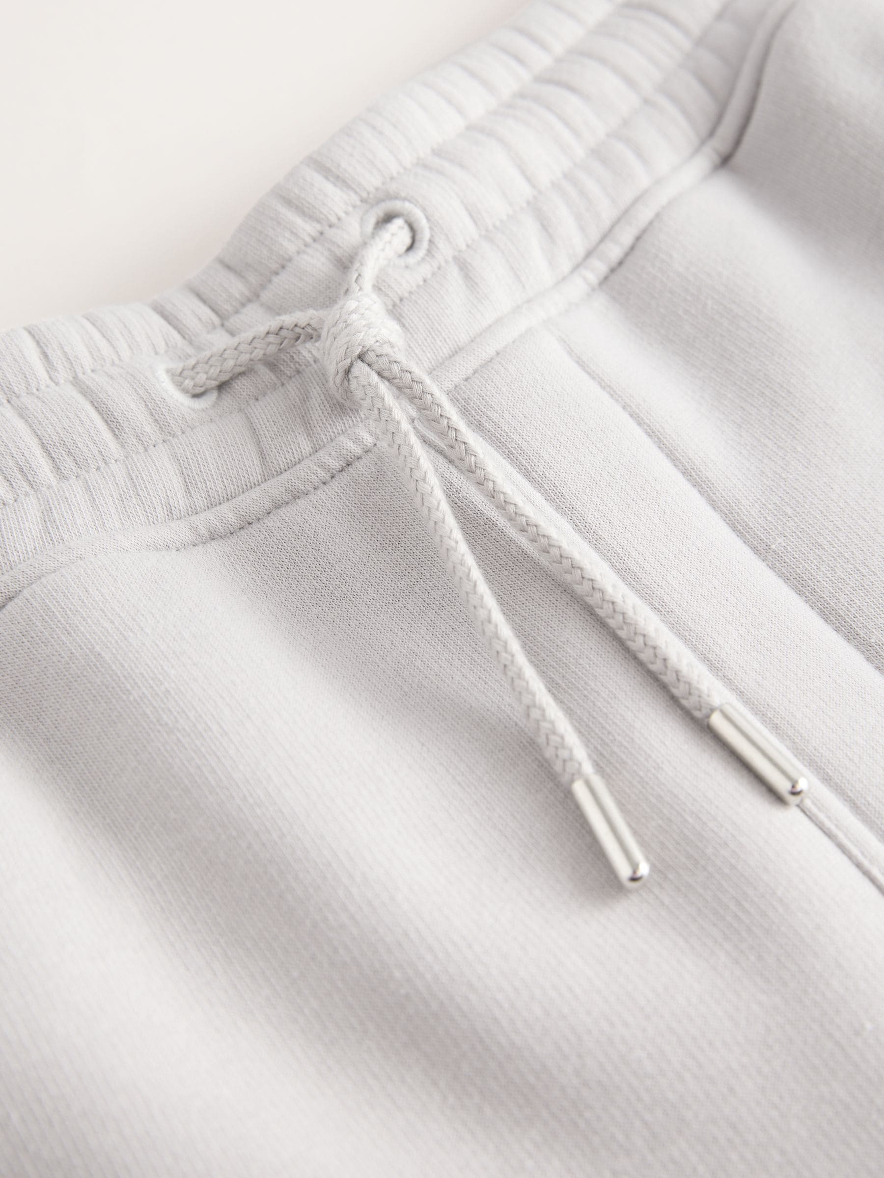 Grijs - Geborstelde jersey shorts met ritszakken