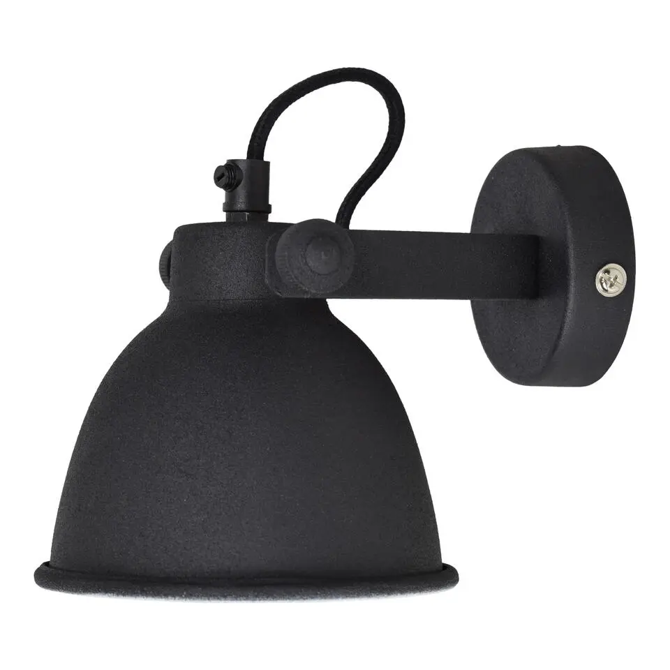 Wandlamp Industrial Ø12cm vintage black
