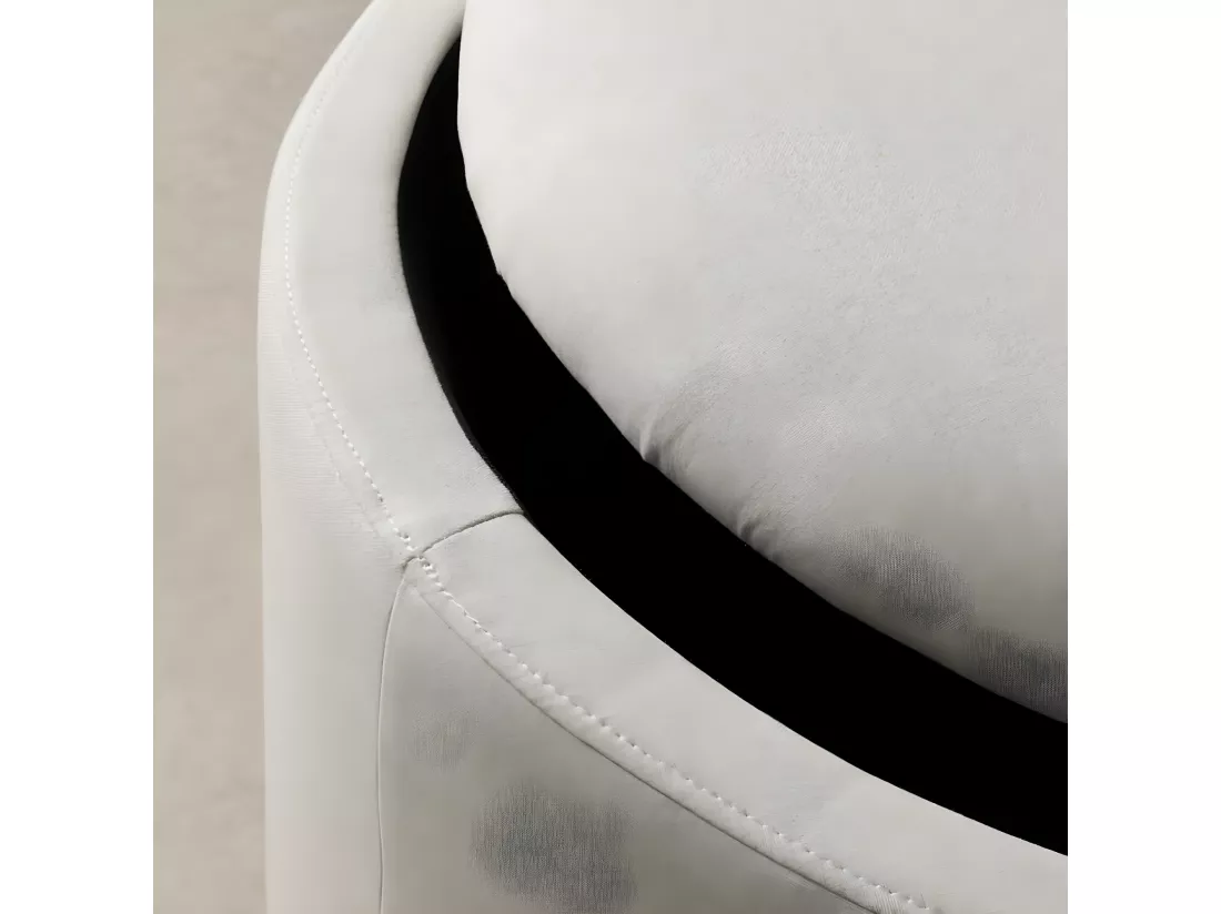 Pouf tapissé 45 cm x 60 cm-Ornel