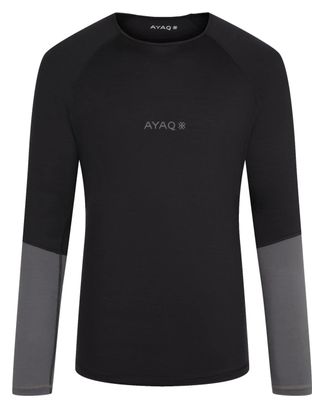 Baselayer Manches Longues AYAQ Mefonna Merinos Grey Dark Gris Foncé
