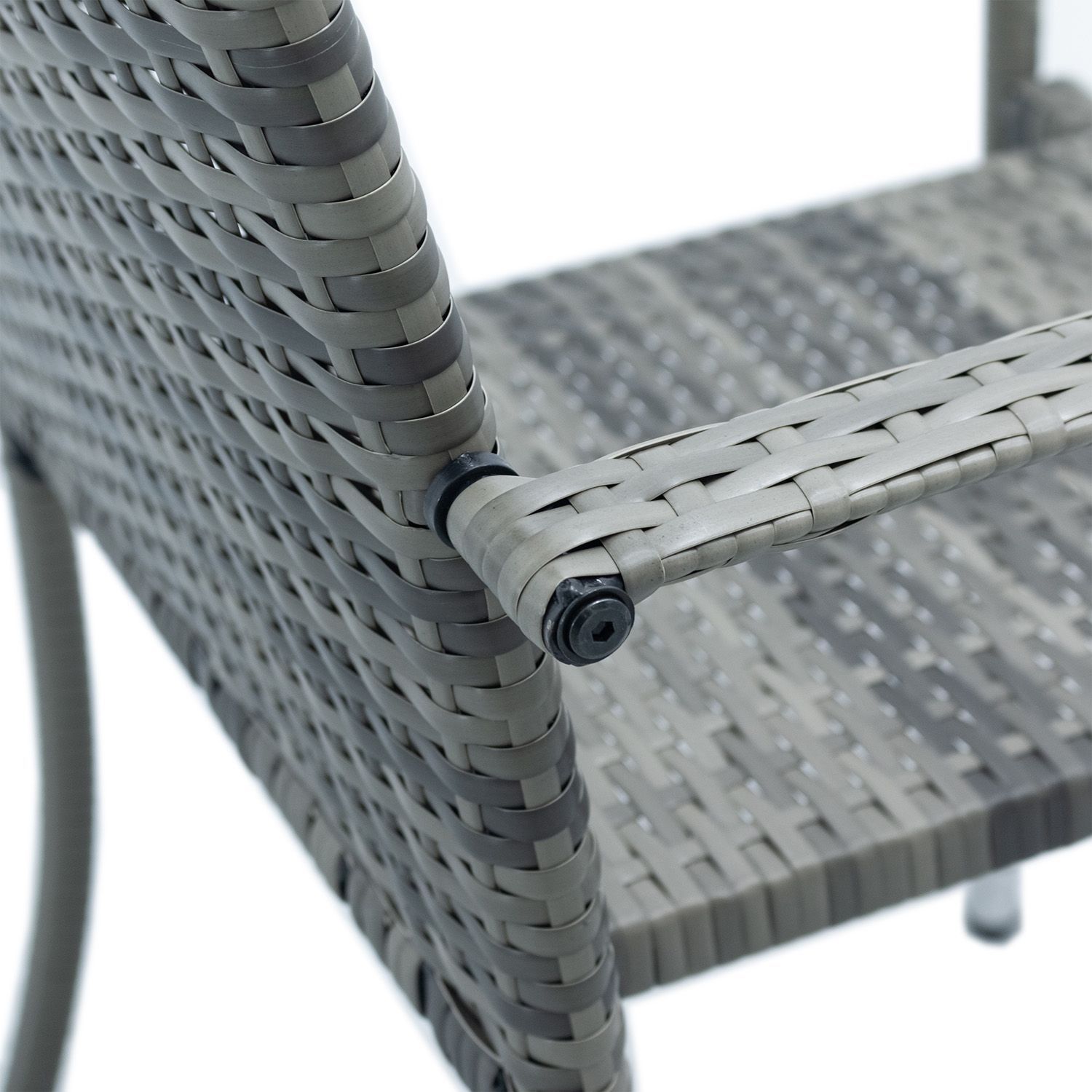 Jusky Yoro Polyrotan set van 4 tuinstoelen - Grey
