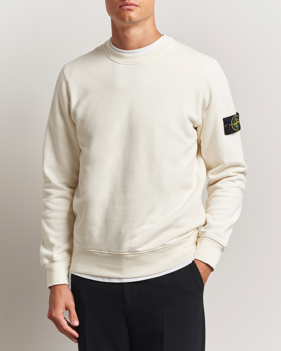 Stone Island Garment Dyed Fleece Sweatshirt Ivory
