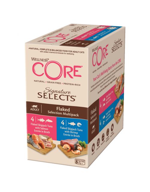 Wellness Core Signature Selects Flaked Multi-Pack - Kattenvoer - Mix 8x79 g
