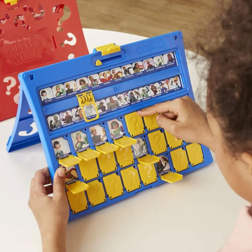 Wer ist es? Rate Spiel Gesellschaftsspiel für Familien / Kinder (F6105100) - Blau / Rot