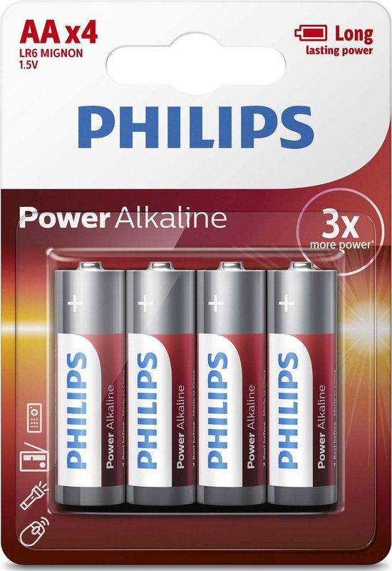 Philips - Power Alkaline - AA Batterijen - 4 Stuks